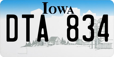 IA license plate DTA834