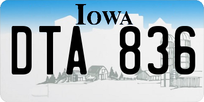 IA license plate DTA836
