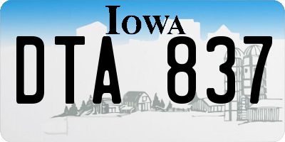 IA license plate DTA837