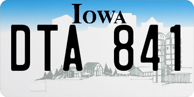 IA license plate DTA841