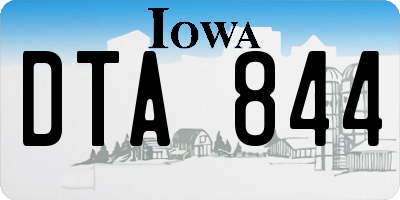 IA license plate DTA844