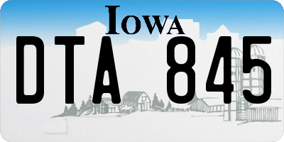 IA license plate DTA845