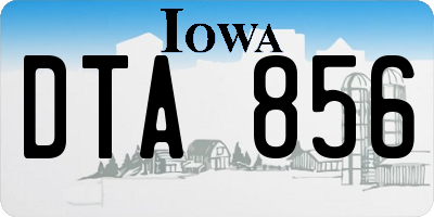 IA license plate DTA856