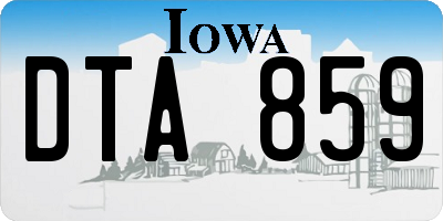 IA license plate DTA859