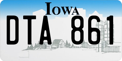IA license plate DTA861