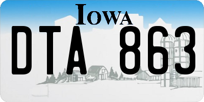 IA license plate DTA863