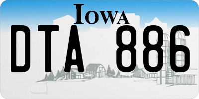 IA license plate DTA886