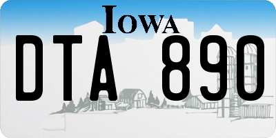 IA license plate DTA890