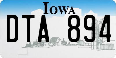 IA license plate DTA894