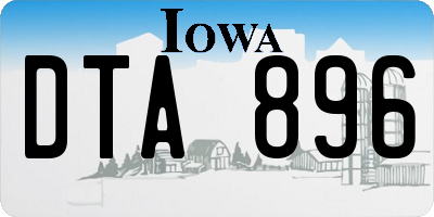 IA license plate DTA896