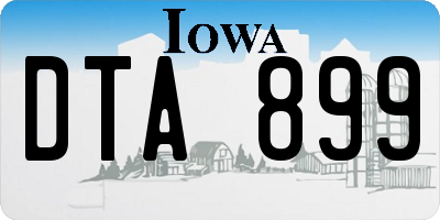 IA license plate DTA899