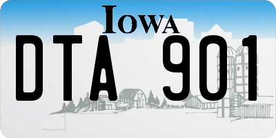 IA license plate DTA901
