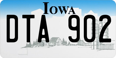 IA license plate DTA902