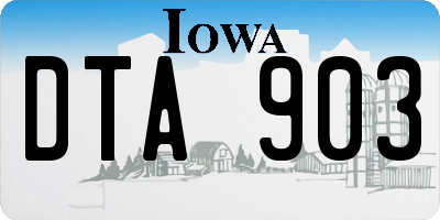 IA license plate DTA903