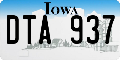 IA license plate DTA937