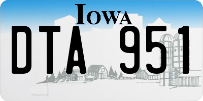 IA license plate DTA951