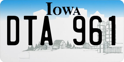 IA license plate DTA961