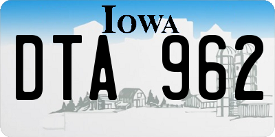 IA license plate DTA962