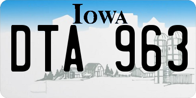 IA license plate DTA963