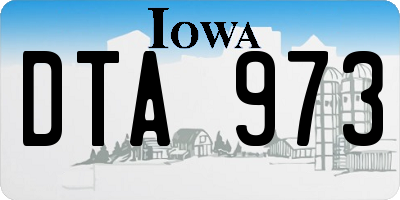 IA license plate DTA973