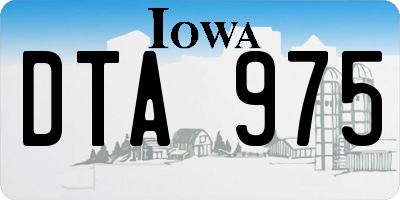 IA license plate DTA975