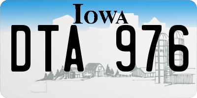 IA license plate DTA976