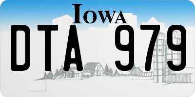 IA license plate DTA979