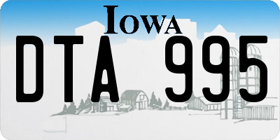 IA license plate DTA995