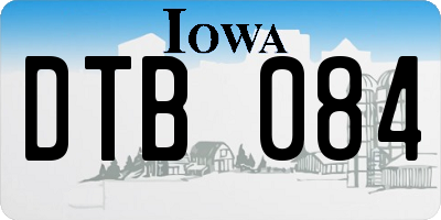 IA license plate DTB084