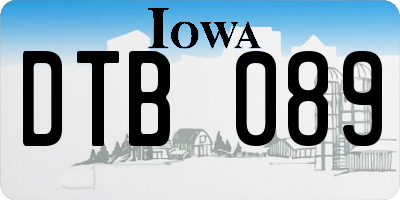 IA license plate DTB089