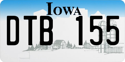 IA license plate DTB155