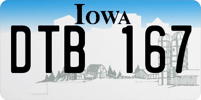 IA license plate DTB167