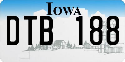 IA license plate DTB188