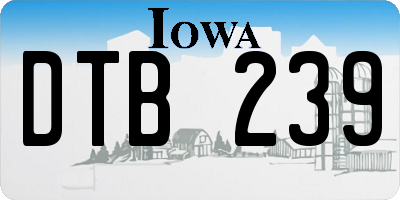 IA license plate DTB239
