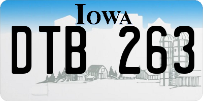 IA license plate DTB263