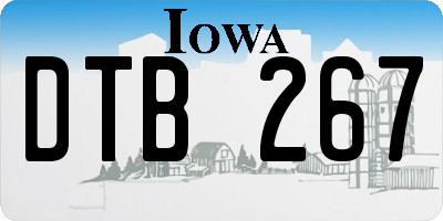 IA license plate DTB267