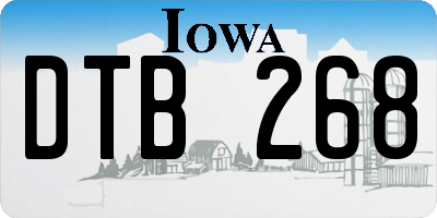 IA license plate DTB268