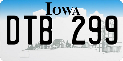 IA license plate DTB299