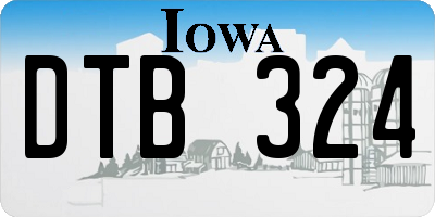 IA license plate DTB324