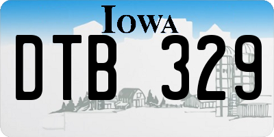 IA license plate DTB329
