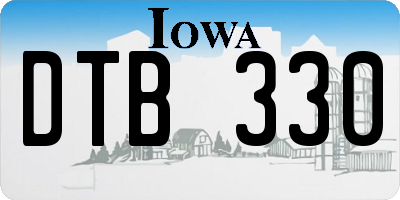 IA license plate DTB330