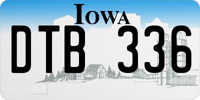 IA license plate DTB336