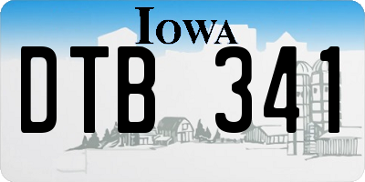 IA license plate DTB341