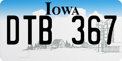 IA license plate DTB367