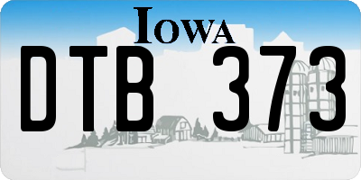 IA license plate DTB373