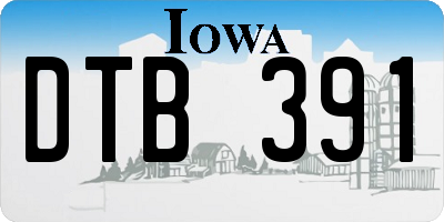 IA license plate DTB391