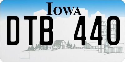 IA license plate DTB440