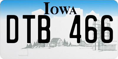IA license plate DTB466
