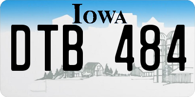 IA license plate DTB484