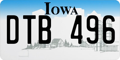 IA license plate DTB496